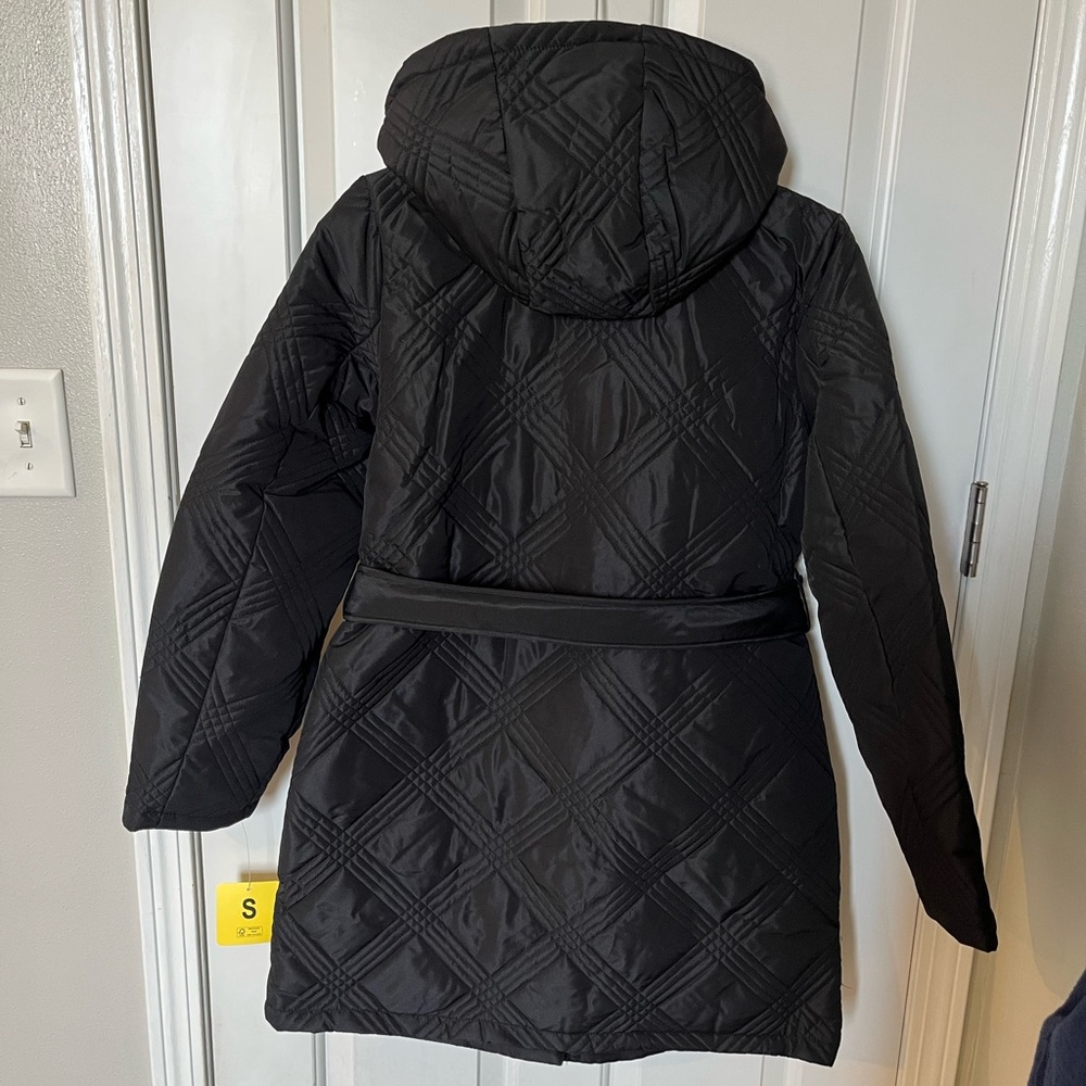 NWT Jones New York Women's Belted Quilt Jacket, Black, Small - Picture 8 of 11